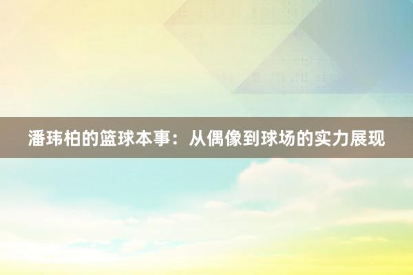 潘玮柏的篮球本事：从偶像到球场的实力展现